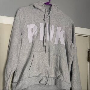 Gray PINK Hoodie